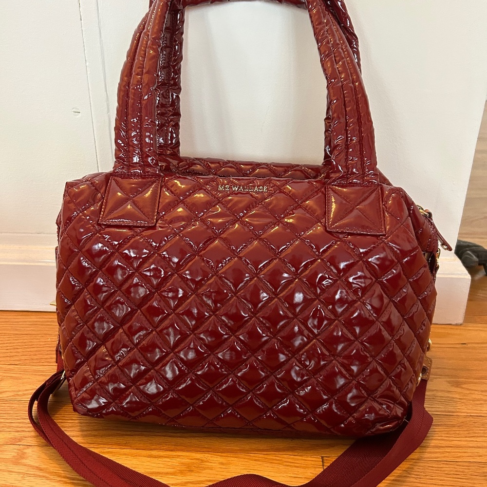 MZ Wallace Medium Sutton Cranberry Lacquer